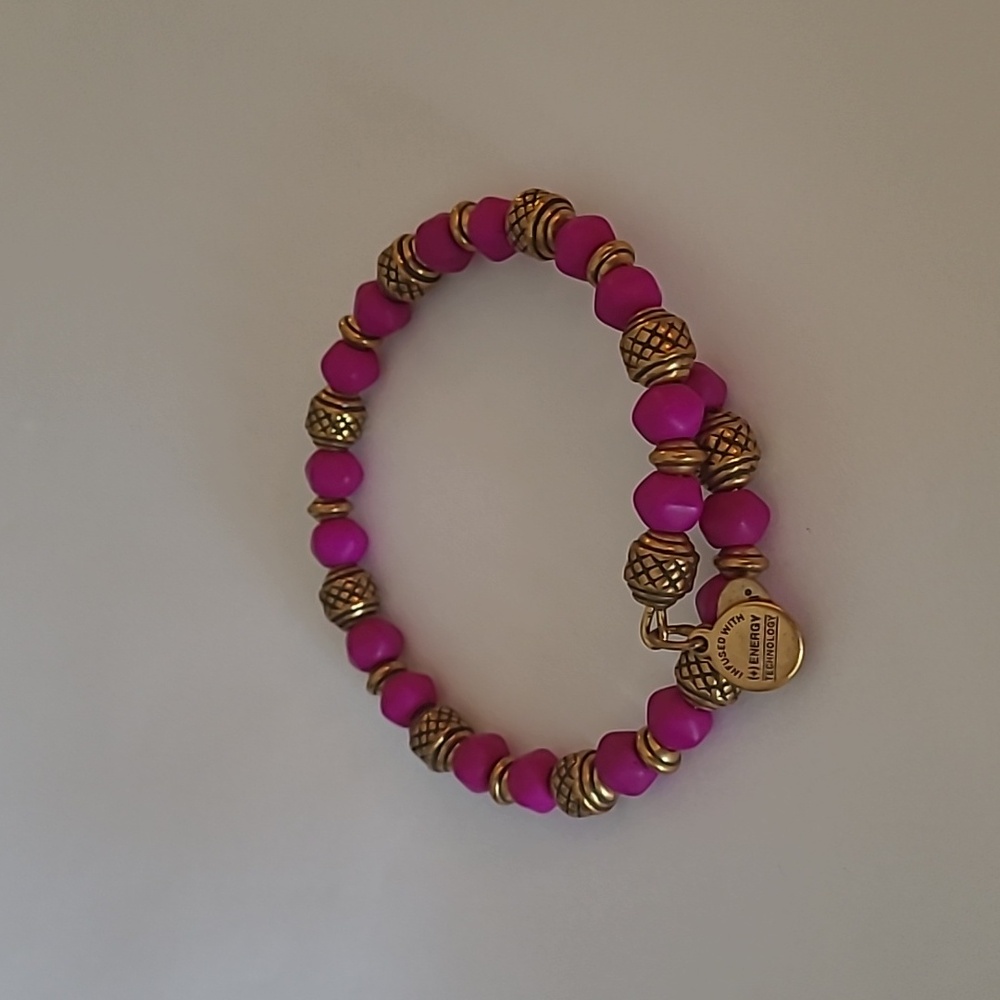 Alex and Ani electric dragonfruit wrap bracelet